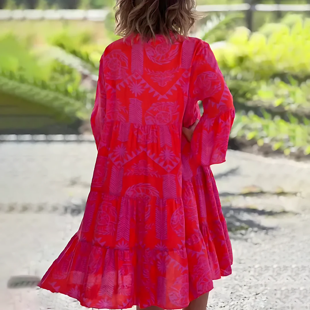 Zita | Robe d'été stylée | Rouge