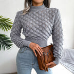 Textured knit crisscross top in color