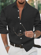 Chemise stretch en tricot pour hommes - Confort moderne avec une touche classique