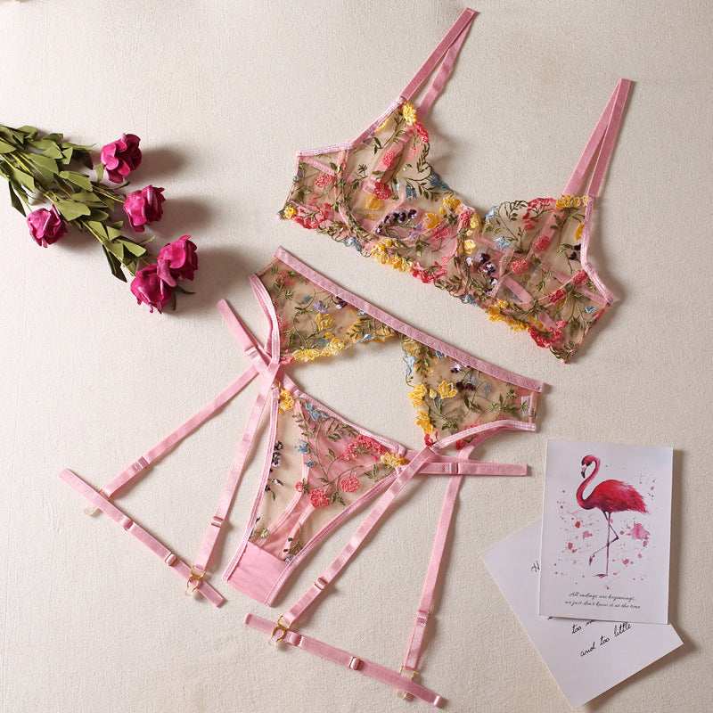 Céleste — Ensemble plage à motif floral