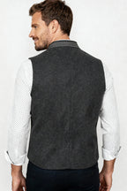 Gilet gris traditionnel élégant pour homme