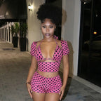 Ensemble pois chic — Short et débardeur coordonné