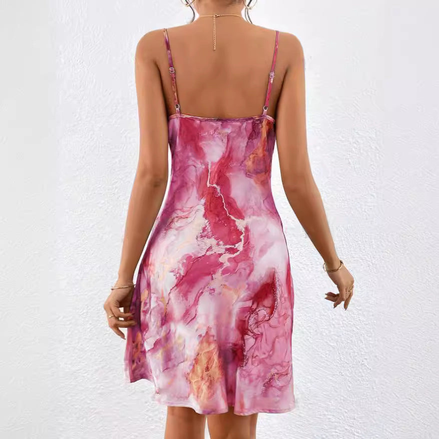 Robe Midi Dégradé à Bretelles