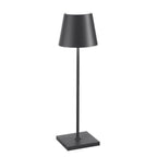 Lampe de table moderne noire, design minimaliste, abat-jour conique, base carrée, éclairage intérieur élégant, décoration maison contemporaine.