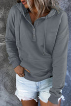 Sweat à capuche basique pour femme, coupe confortable et design sobre
