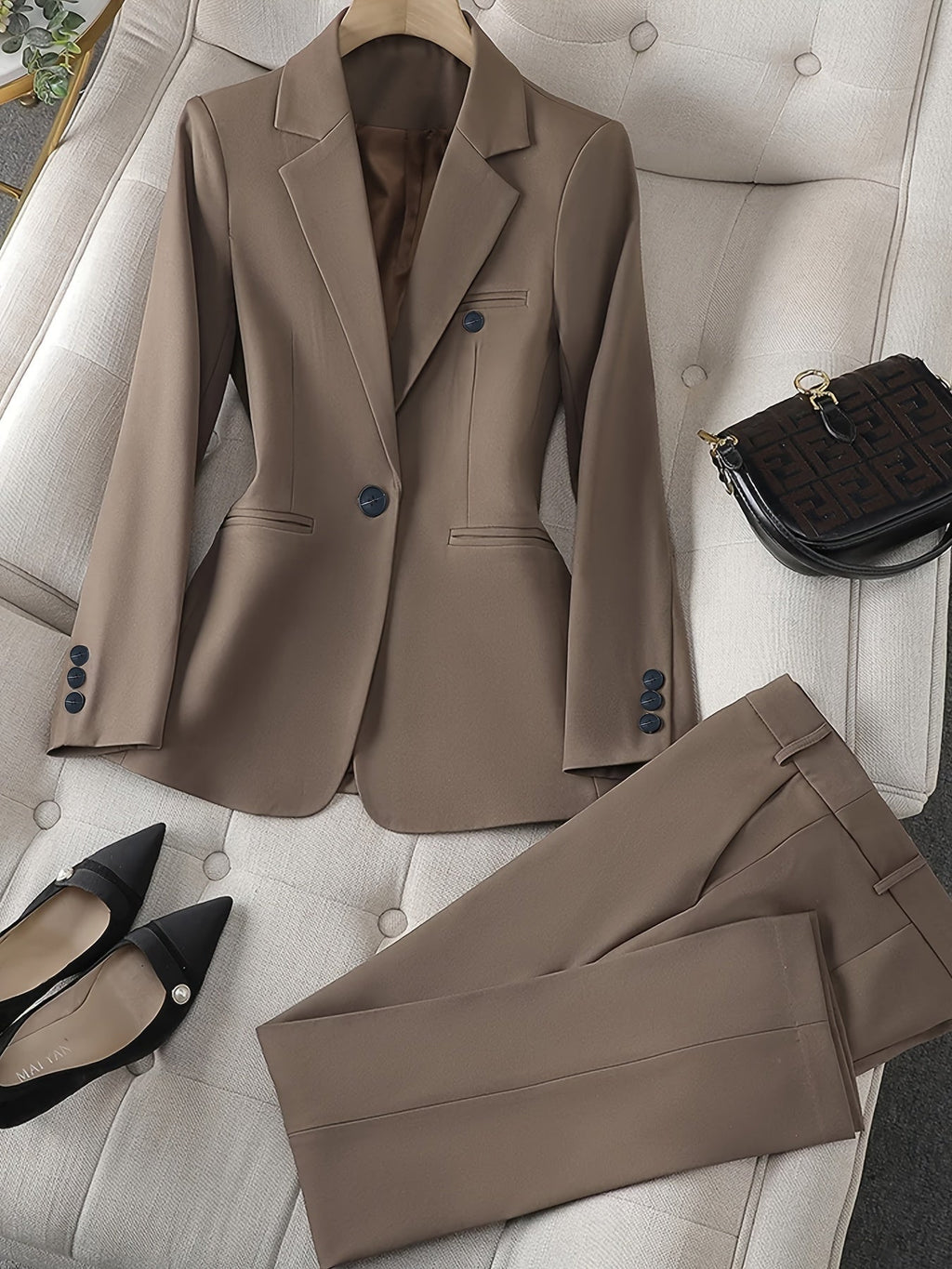 Blazer classique pour femme avec col à revers - Intemporel et élégant - Pour toutes les saisons