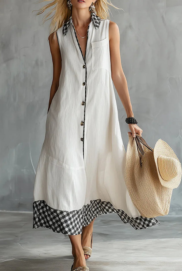 Flowy polyester dress