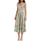 Robe dos nu à imprimé floral – Style élégant et sensuel