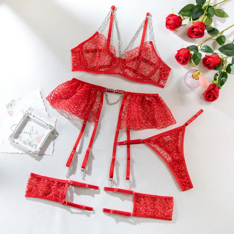 Lingerie sexy brodée en chaîne - Chic&Shines
