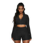 Ensemble de sport haut manches longues et short