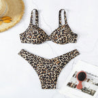 Sophia — High-waisted leopard-print swimsuit