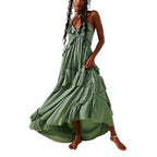 Sleeveless V-neck maxi dress