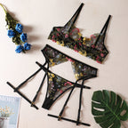 Céleste — Ensemble plage à motif floral