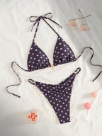 Inès — Red two-piece triangle bikini