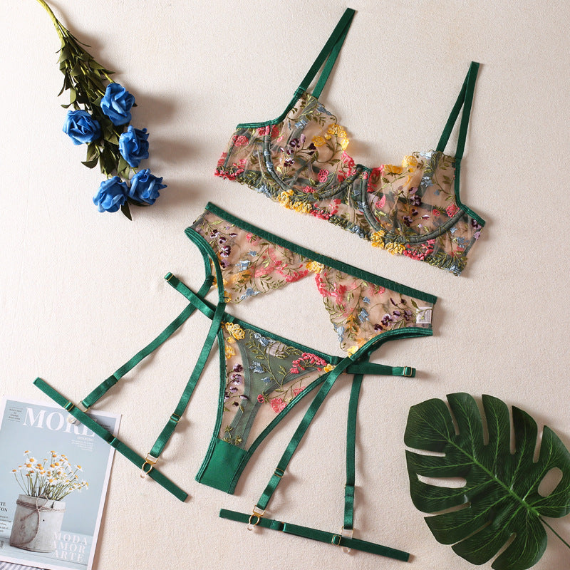 Céleste — Ensemble plage à motif floral