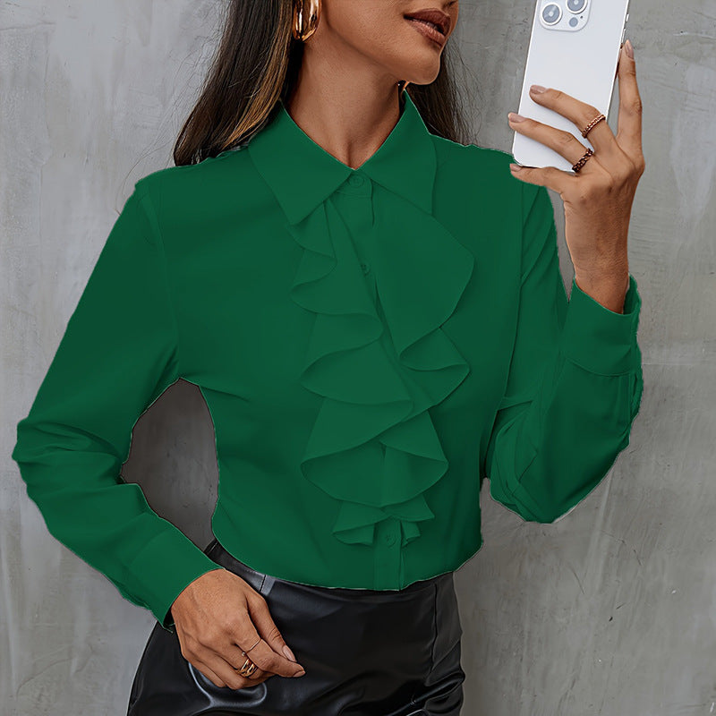 Chemise ample en mousseline à volants - Chic&Shines