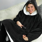 Sweat à capuche surdimensionné en polaire - Doublure en sherpa pelucheux