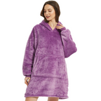 Sweat à capuche surdimensionné en polaire - Doublure en sherpa pelucheux