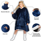 Sweat à capuche surdimensionné en polaire - Doublure en sherpa pelucheux