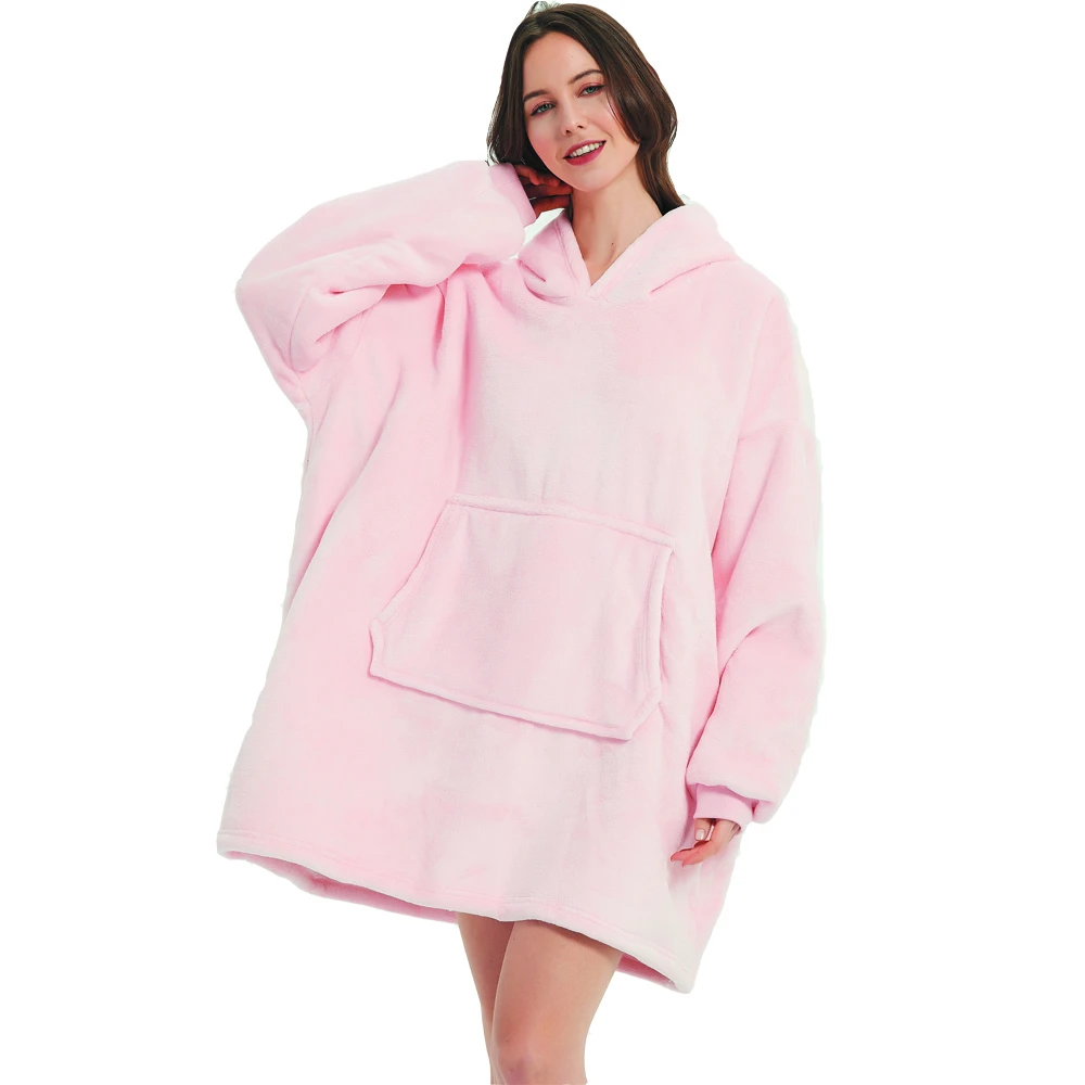 Sweat à capuche surdimensionné en polaire - Doublure en sherpa pelucheux