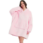 Sweat à capuche surdimensionné en polaire - Doublure en sherpa pelucheux