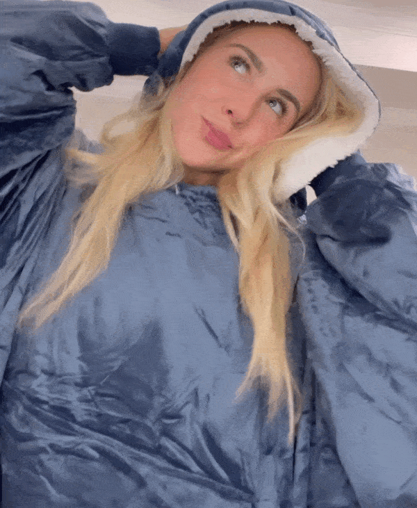 Sweat à capuche surdimensionné en polaire - Doublure en sherpa pelucheux