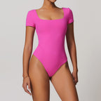 Combinaison de yoga taille brossée, respirante et fluide