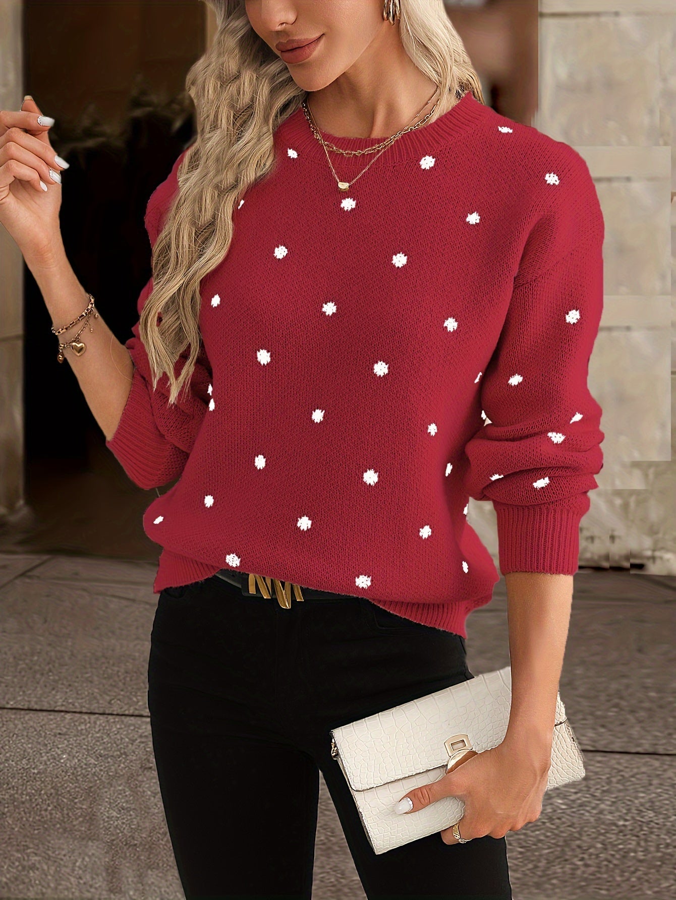 Pull à pois Zara : décontracté et élégant pour femme en automne et en hiver