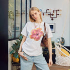 Chemise fleurie à manches courtes en coton
