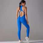 Combinaison pantalon de sport à fermeture éclair dos nu - Chic&Shines