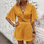 Haut à manches courtes et short à volants - Chic&Shines