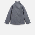 Manteau Court Femme Col Haut Chic