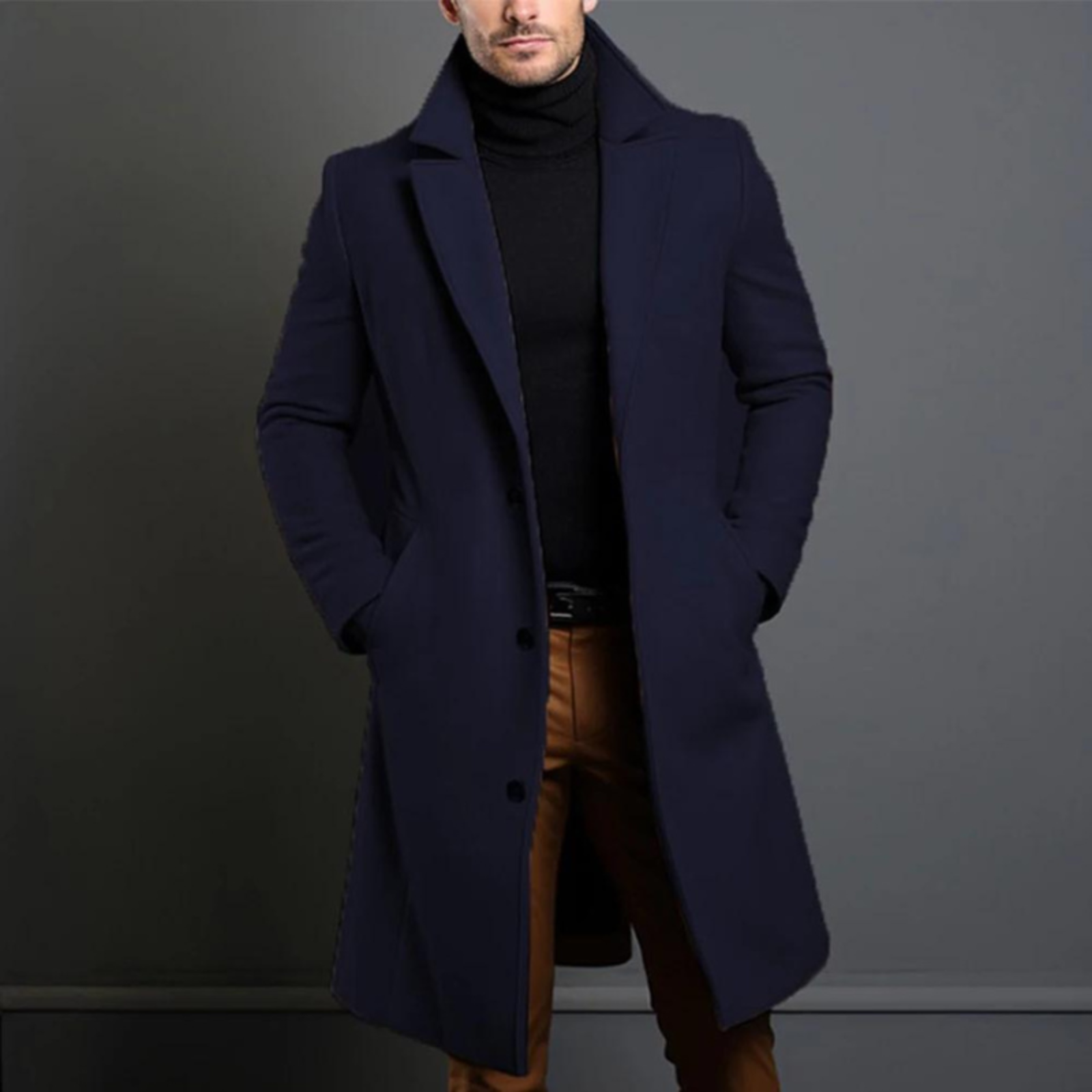 Trench-coat Longue Pour Homme