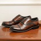 Men's Suede Loafers with Rubber Sole - Stylish Stitching Details