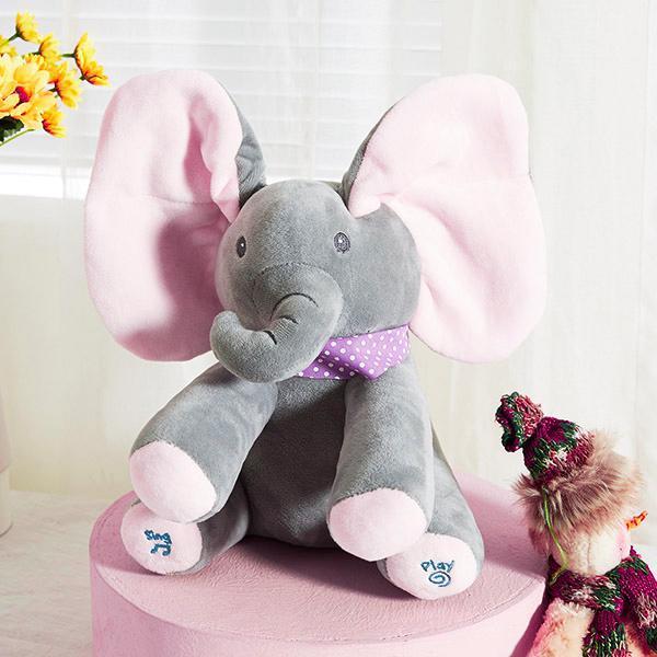 Jouets en peluche Elephant qui chantent et jouent