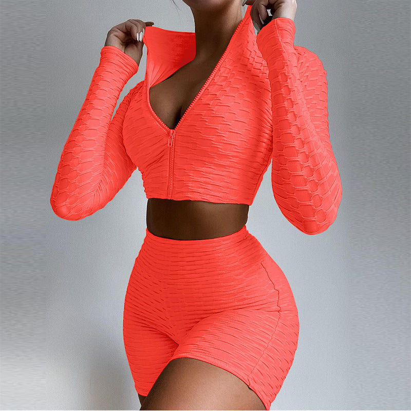 Ensemble de sport haut manches longues et short - Chic&Shines