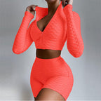Ensemble de sport haut manches longues et short - Chic&Shines