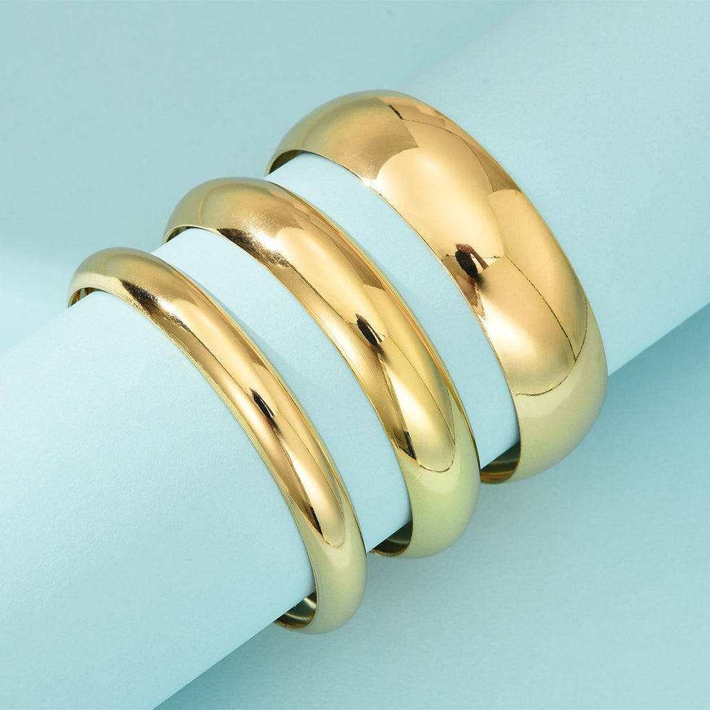 Ensemble de trois bracelets géométriques