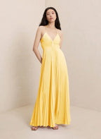 Robe Plissée à Bretelles Lacées