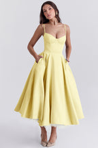 Robe longue voile ajouré – Élégance fluide et légère