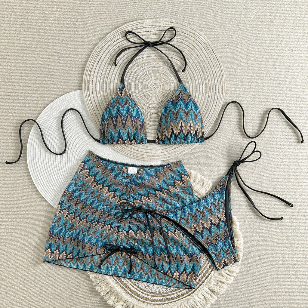 Sienna — Ensemble trois pièces bleu