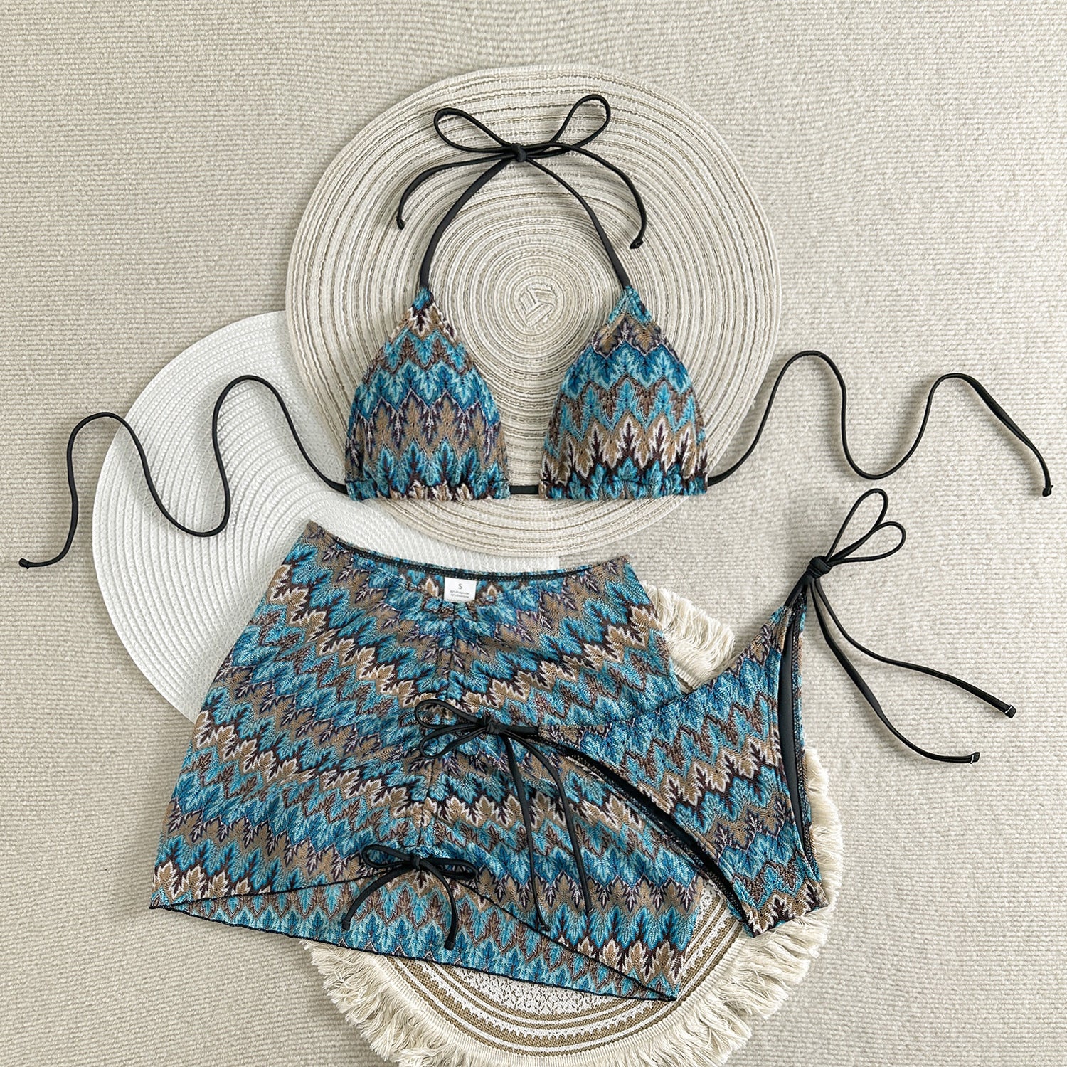 Sienna — Ensemble trois pièces bleu