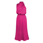 Robe longue col haut sans manches design - Chic&Shines