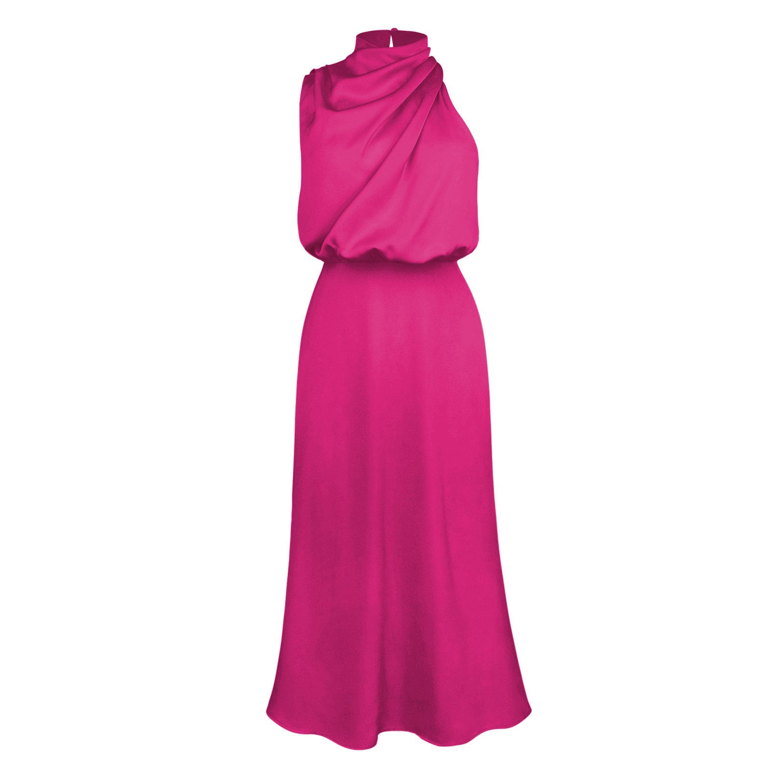 Robe longue col haut sans manches design - Chic&Shines