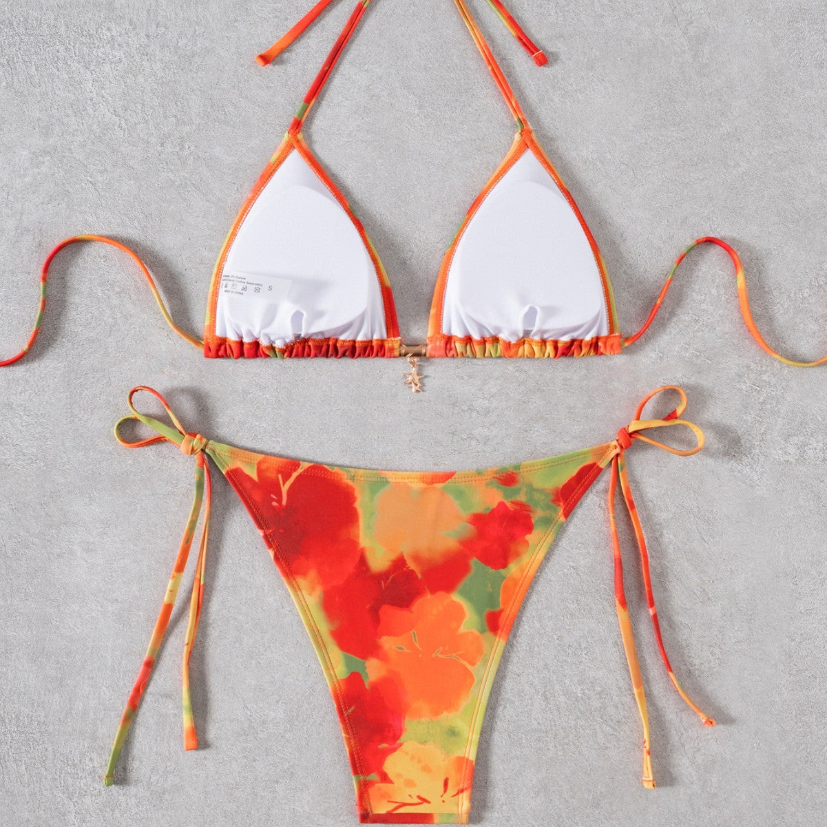 Pauline — Orange two-piece bikini