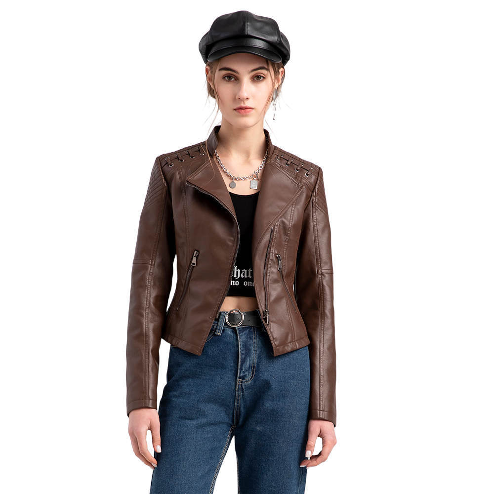Léa | Veste en cuir d'agneau premium pour l'automne