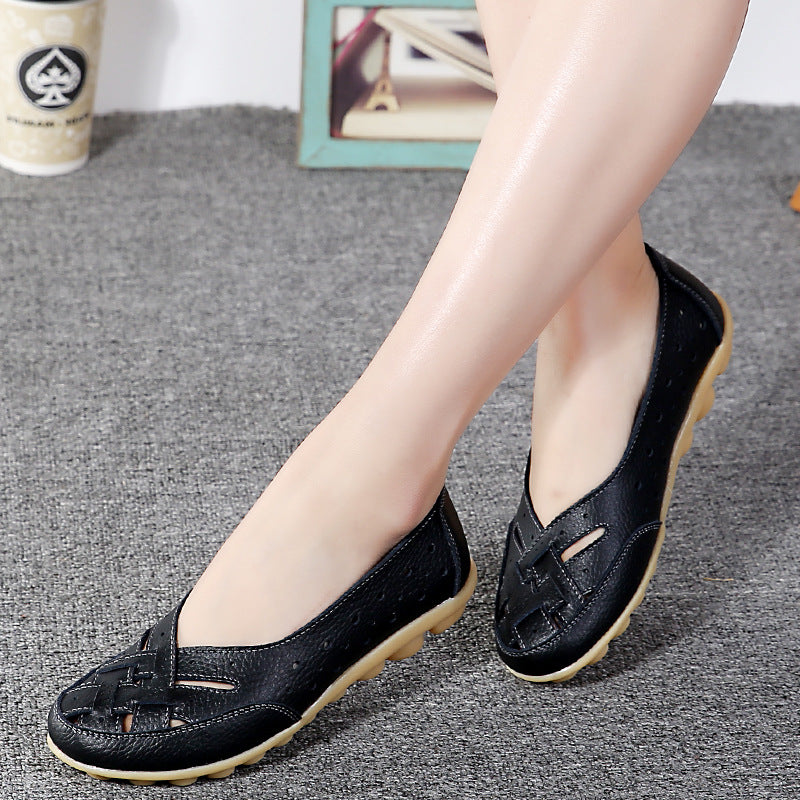 FrenchMinia - Ballerines en cuir ultra-confortable pour l'automne