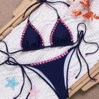 Alma — Blue Tie-Front Two-Piece Bikini