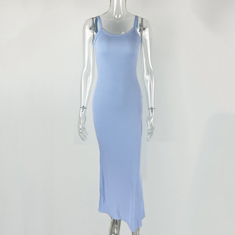Maxi halter wrap dress