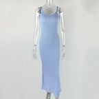 Maxi halter wrap dress